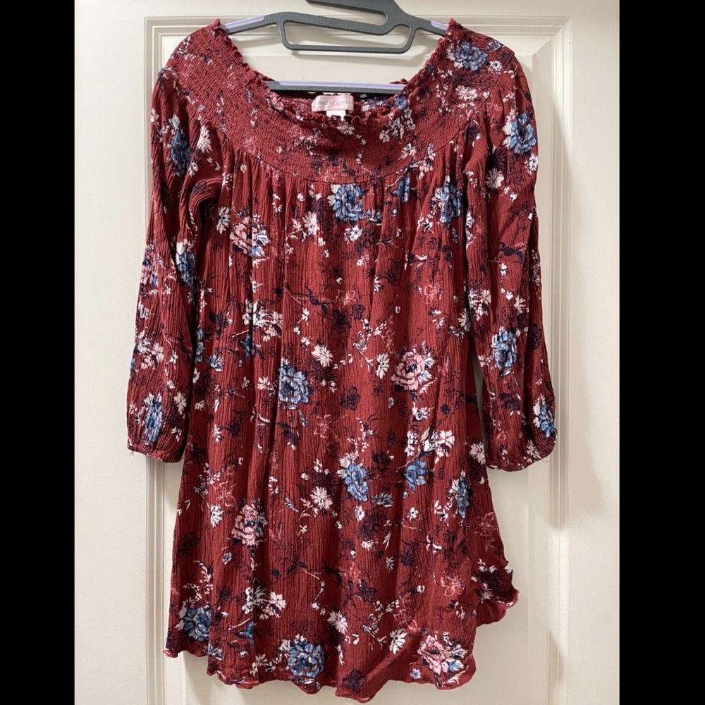 Band of Gypsies/BOG/BOG Collective floral mini dress/tunic